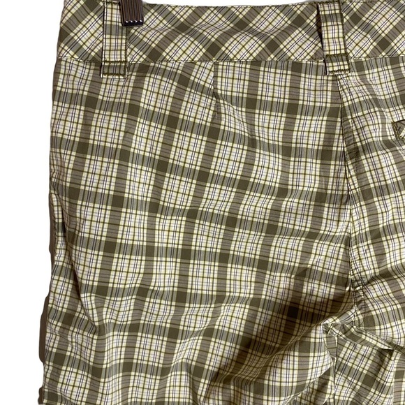 Lole Brown Yellow White Plaid Shorts Water Repellent Quick Dry Stretch 10 - Picture 12 of 16